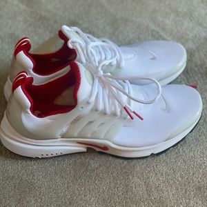 Nike Air sneakers, Red and white color